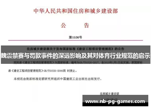 魏震禁赛与罚款事件的深远影响及其对体育行业规范的启示